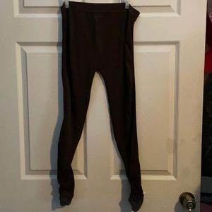 EUC Soho Lady Brown Tights with Bejeweled Ankles, Plus Size 28” inseam